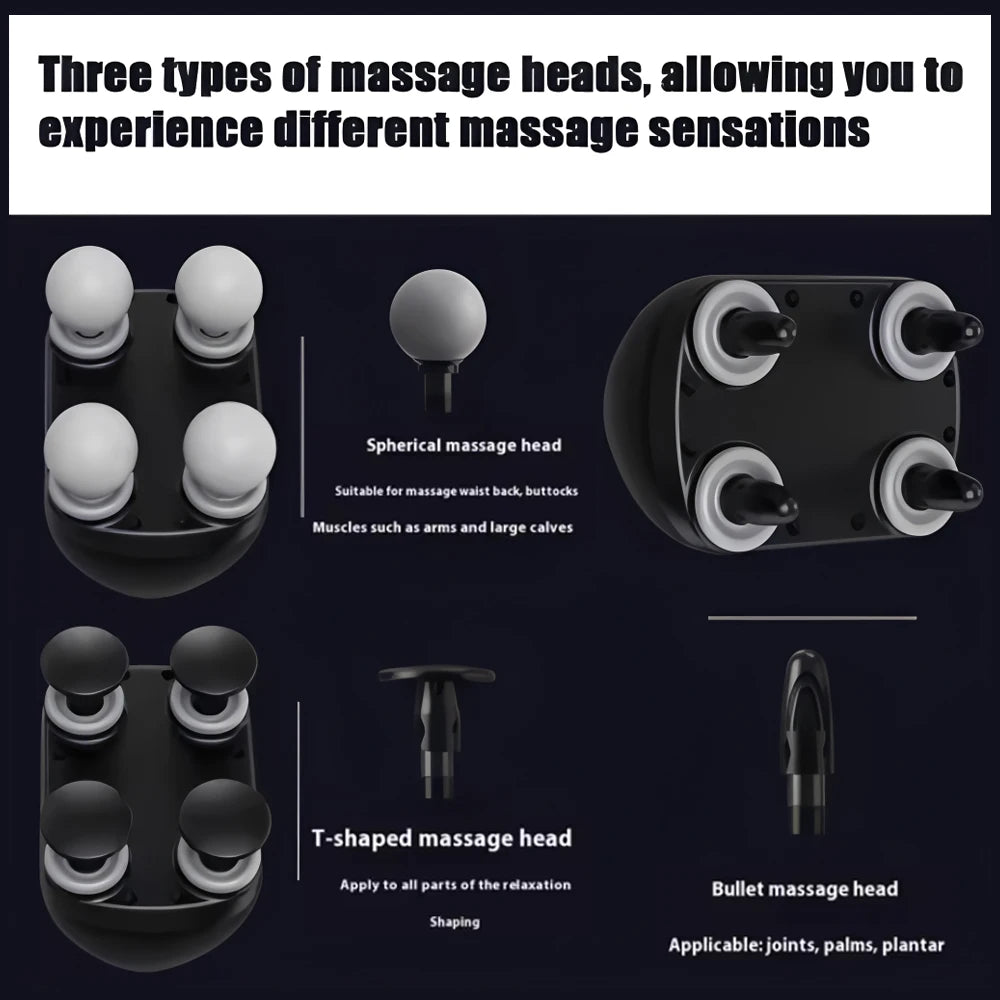 FasciaPro 4-Head Deep Tissue Massage Gun